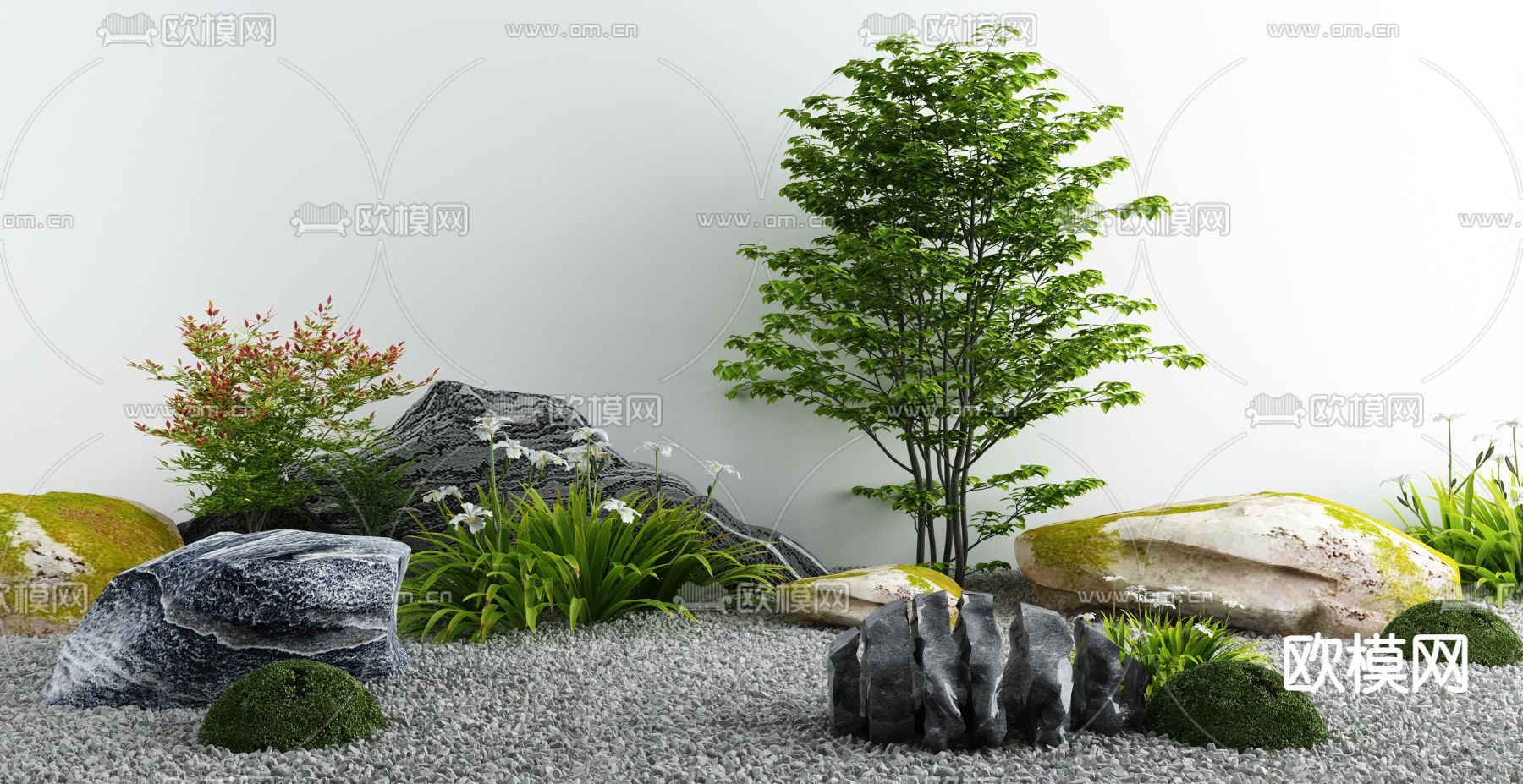 庭院景观小品3d模型下载