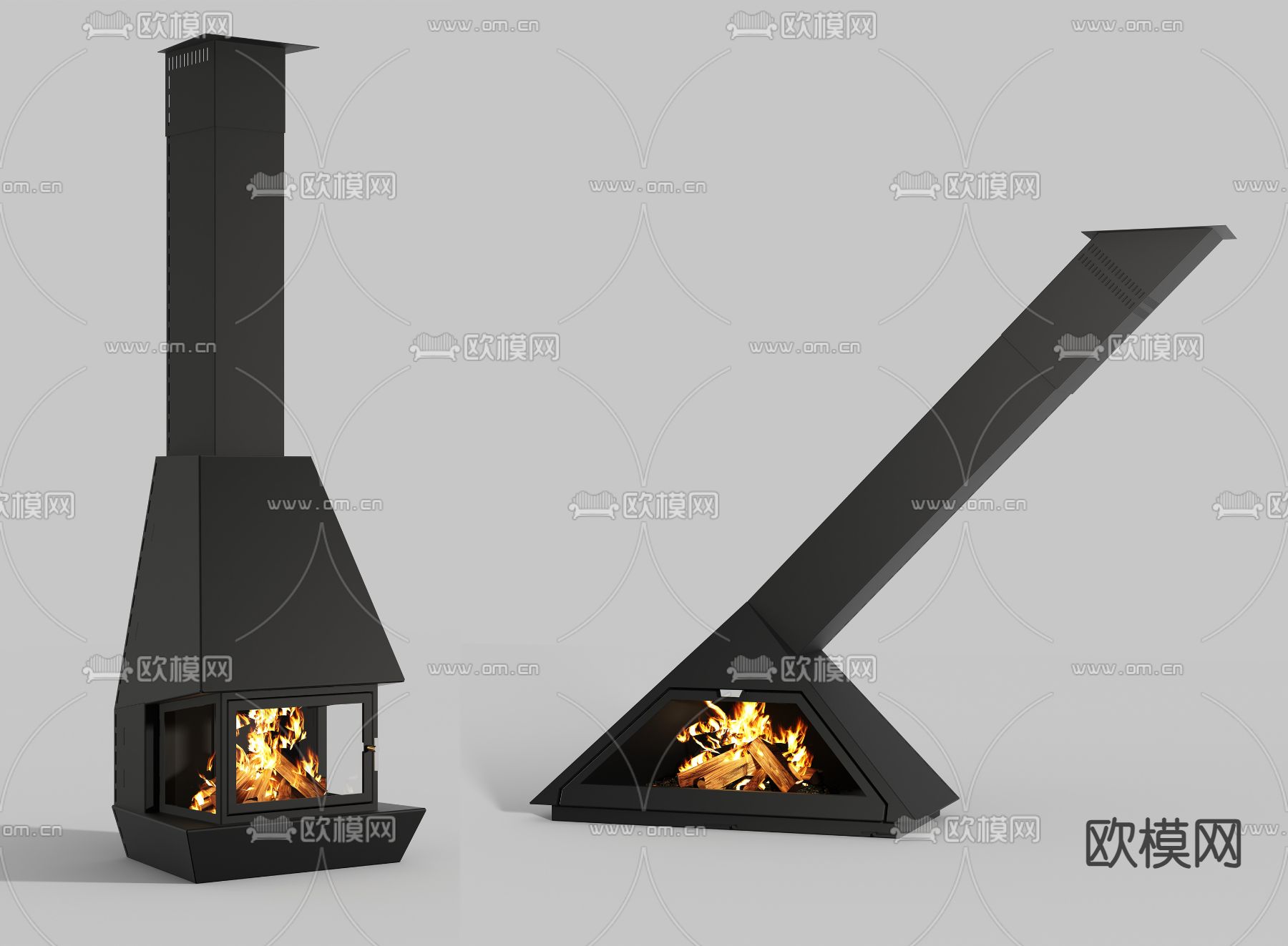 壁炉3d模型下载