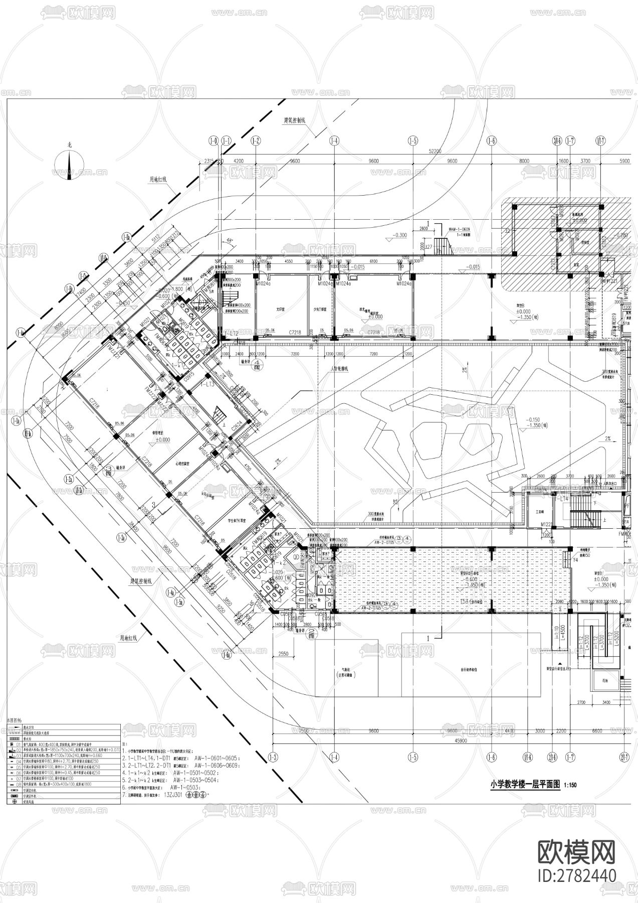 学校建筑CAD施工图下载（渲染图1）