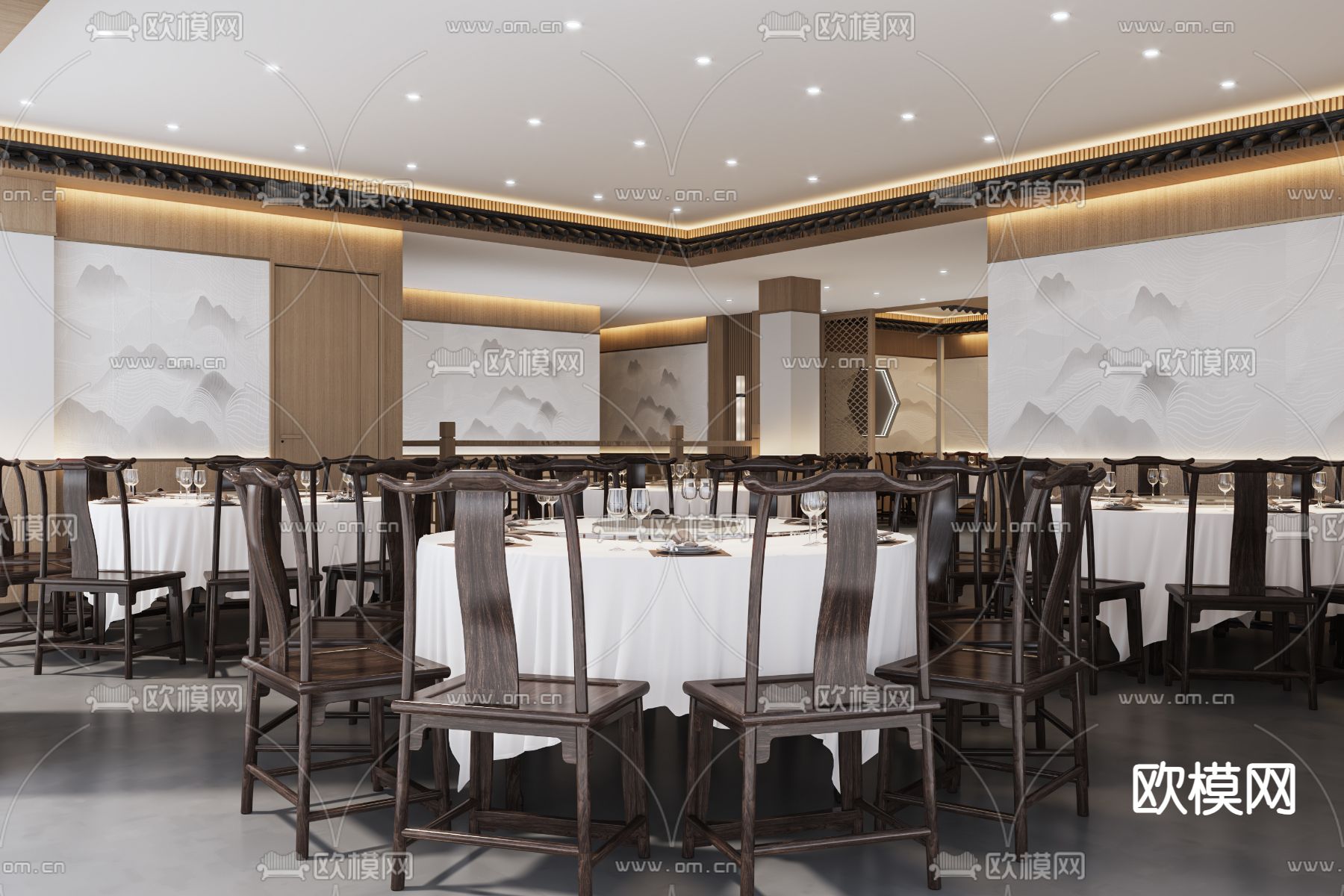 酒店大厅免费3d模型下载（渲染图1）