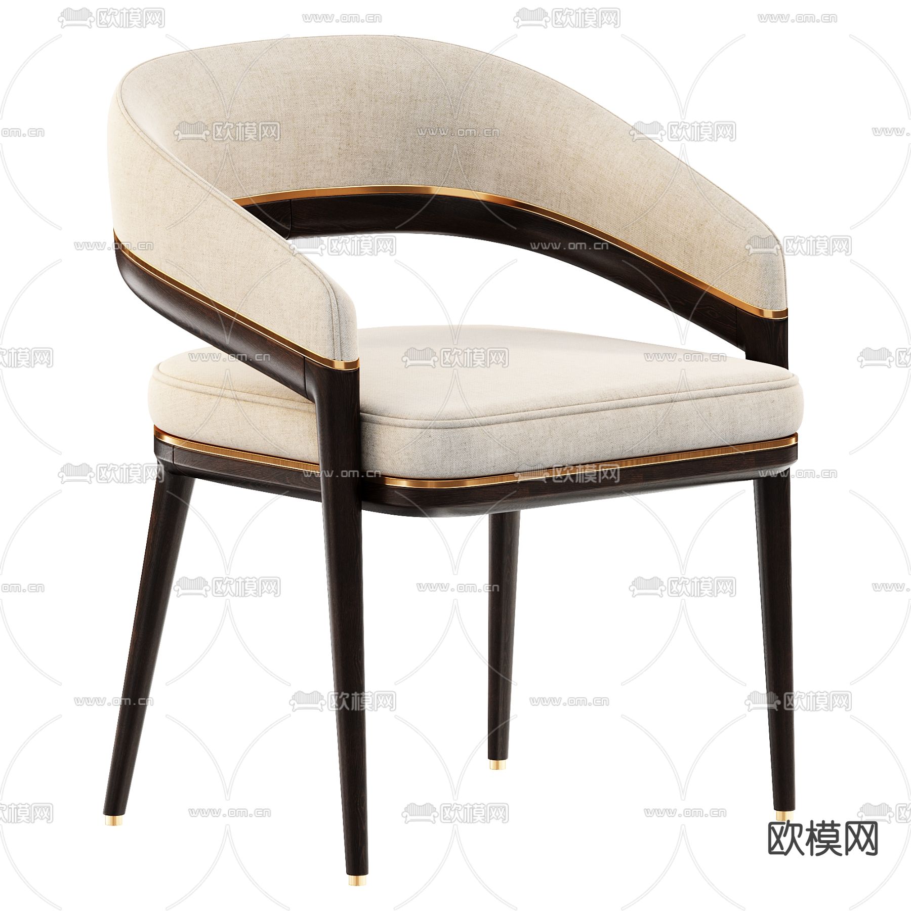 现代椅子 休闲椅3d模型下载（渲染图1）