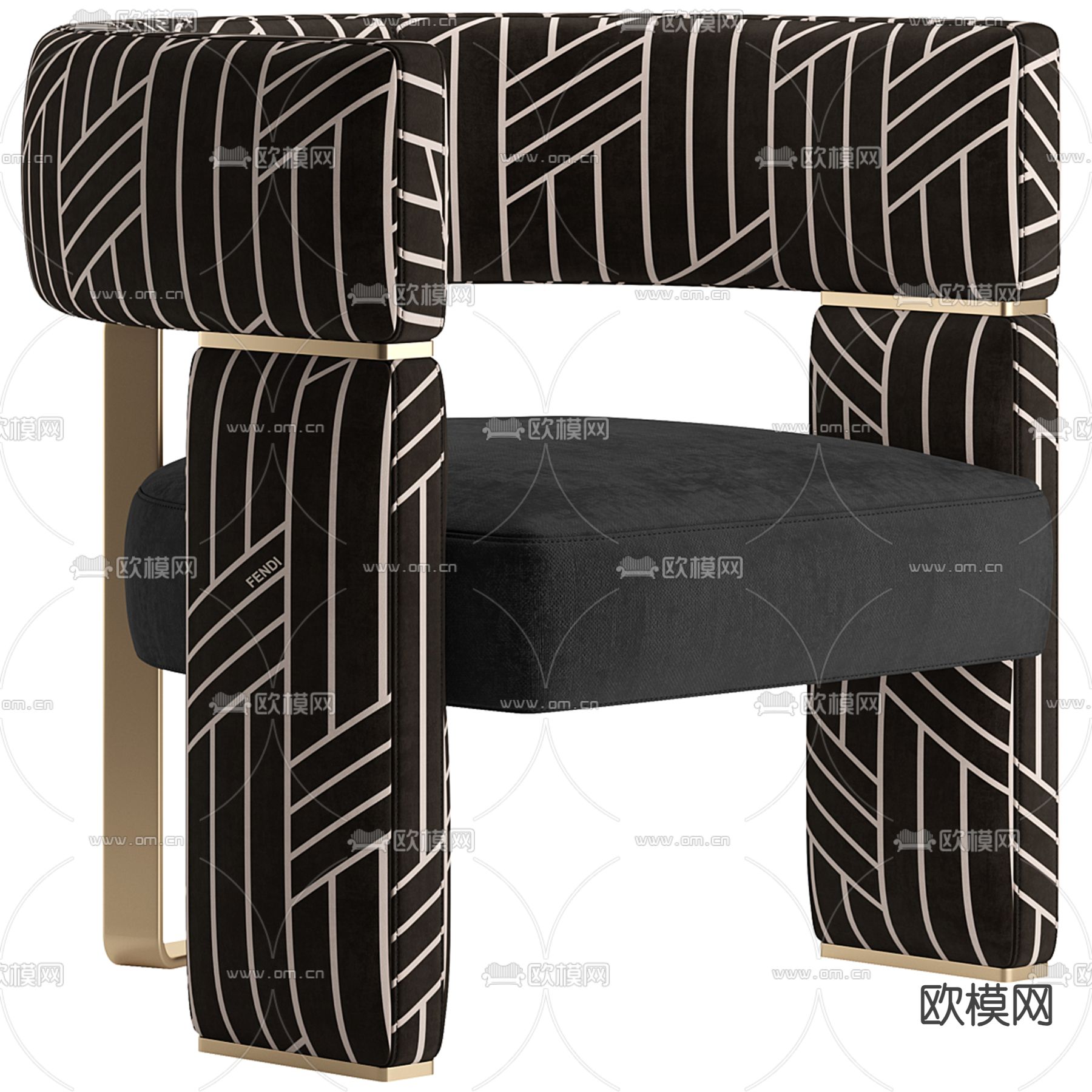 FENDI 休闲椅3d模型下载_ID14218117_3dmax免费模型-欧模网