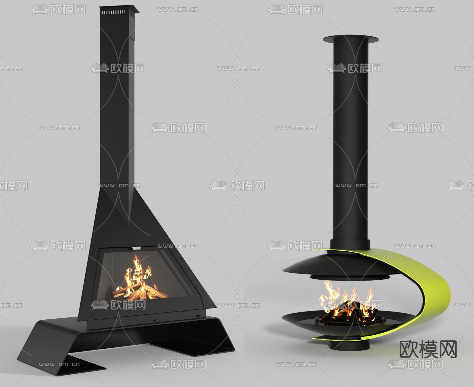 壁炉3d模型下载