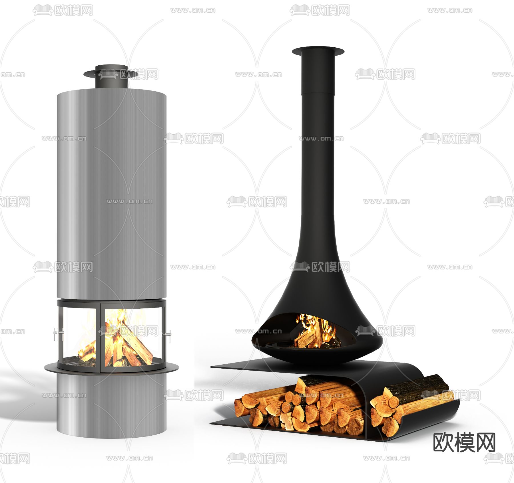 壁炉3d模型下载
