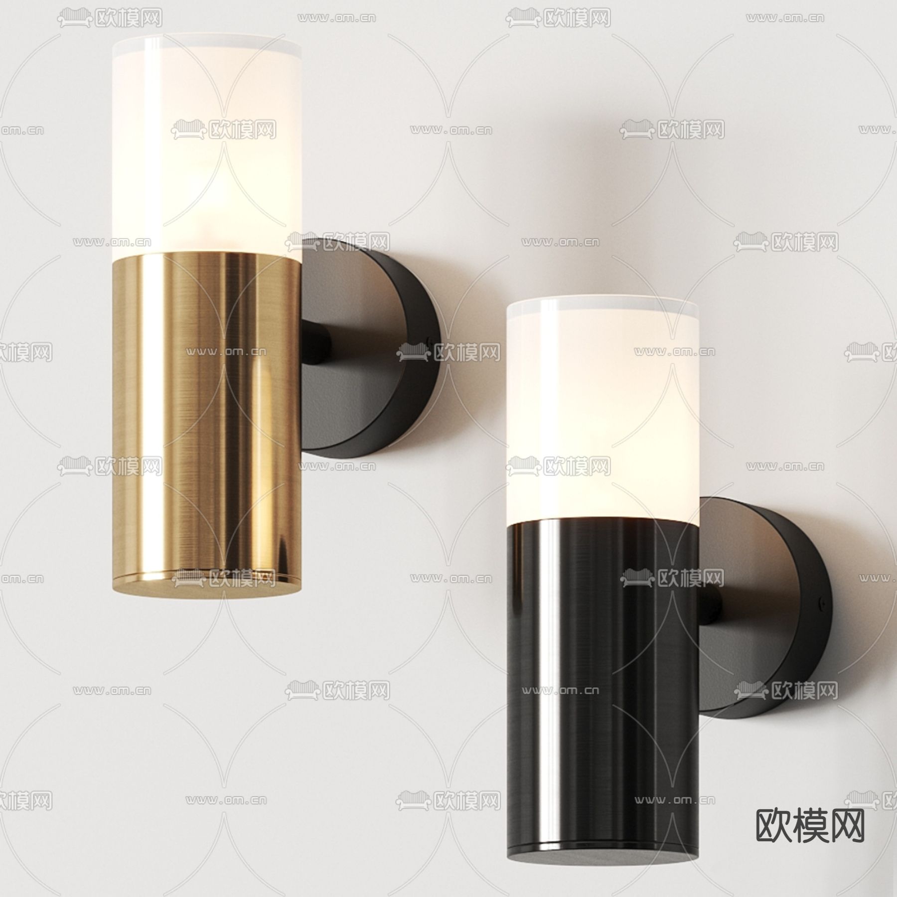 创意壁灯3d模型下载（渲染图1）