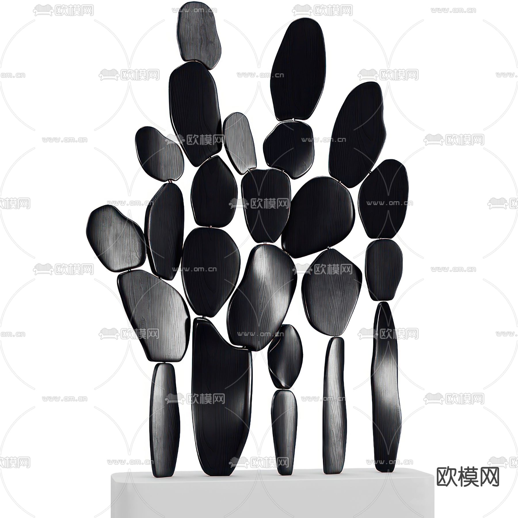 仙人掌雕塑 摆件3d模型下载（渲染图3）