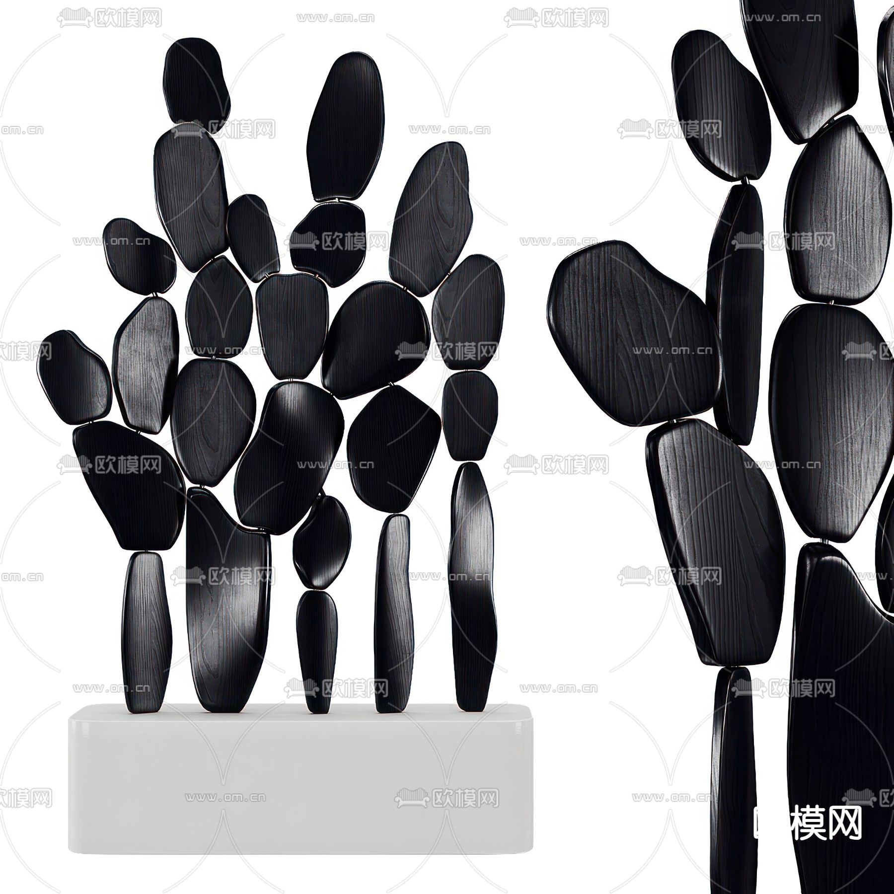 仙人掌雕塑 摆件3d模型下载（渲染图1）