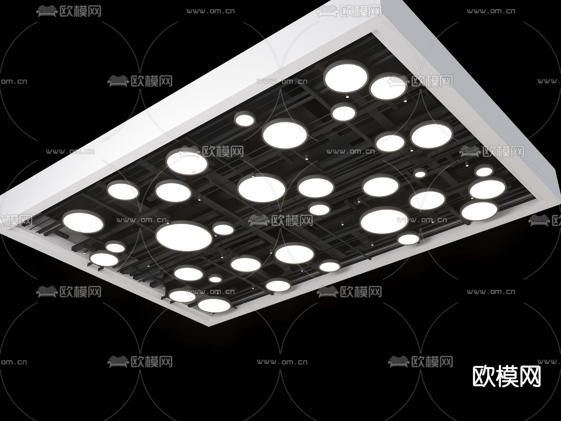办公吊顶 天花3d模型下载