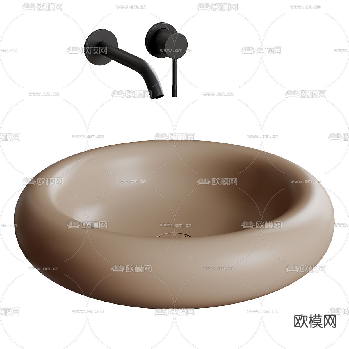 侘寂台盆 洗手台3d模型下载