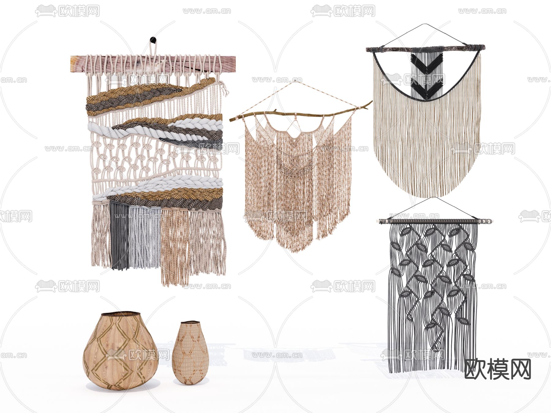 编织墙饰 挂件su模型下载（渲染图1）