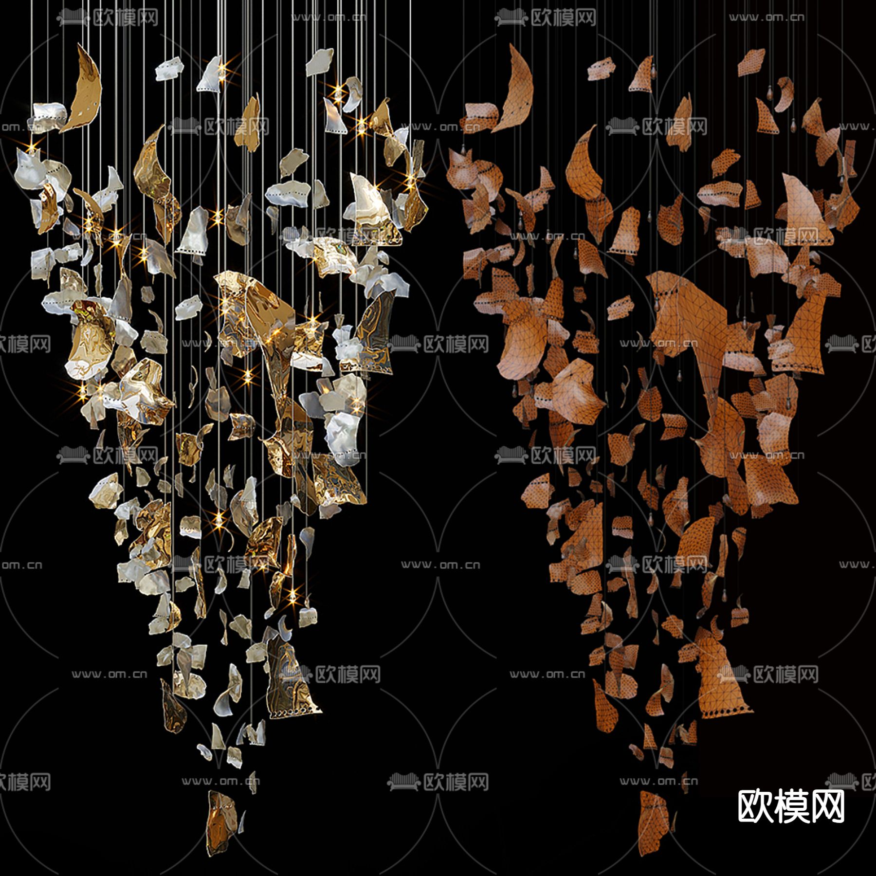 装饰灯 大堂吊灯3d模型下载