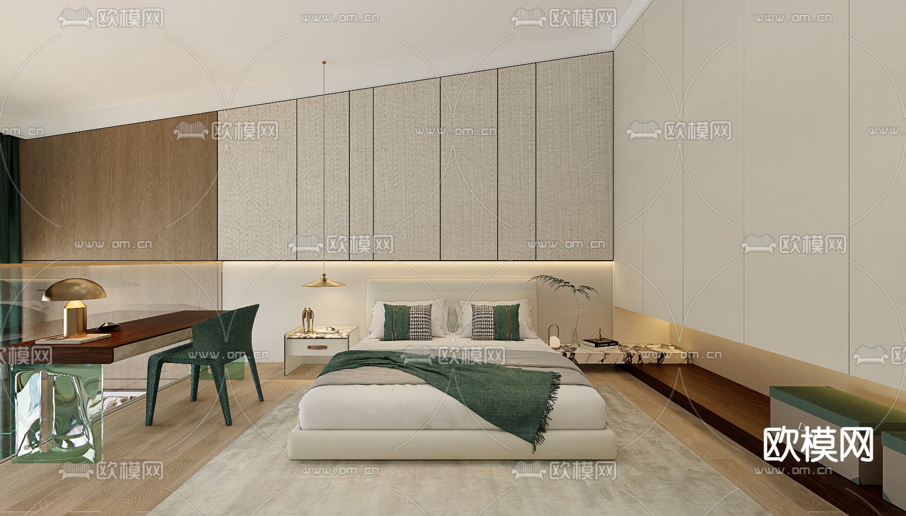 轻奢loft公寓su模型下载（渲染图3）