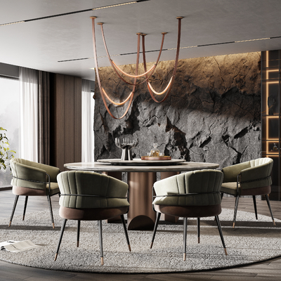  Minotti  餐厅su模型 