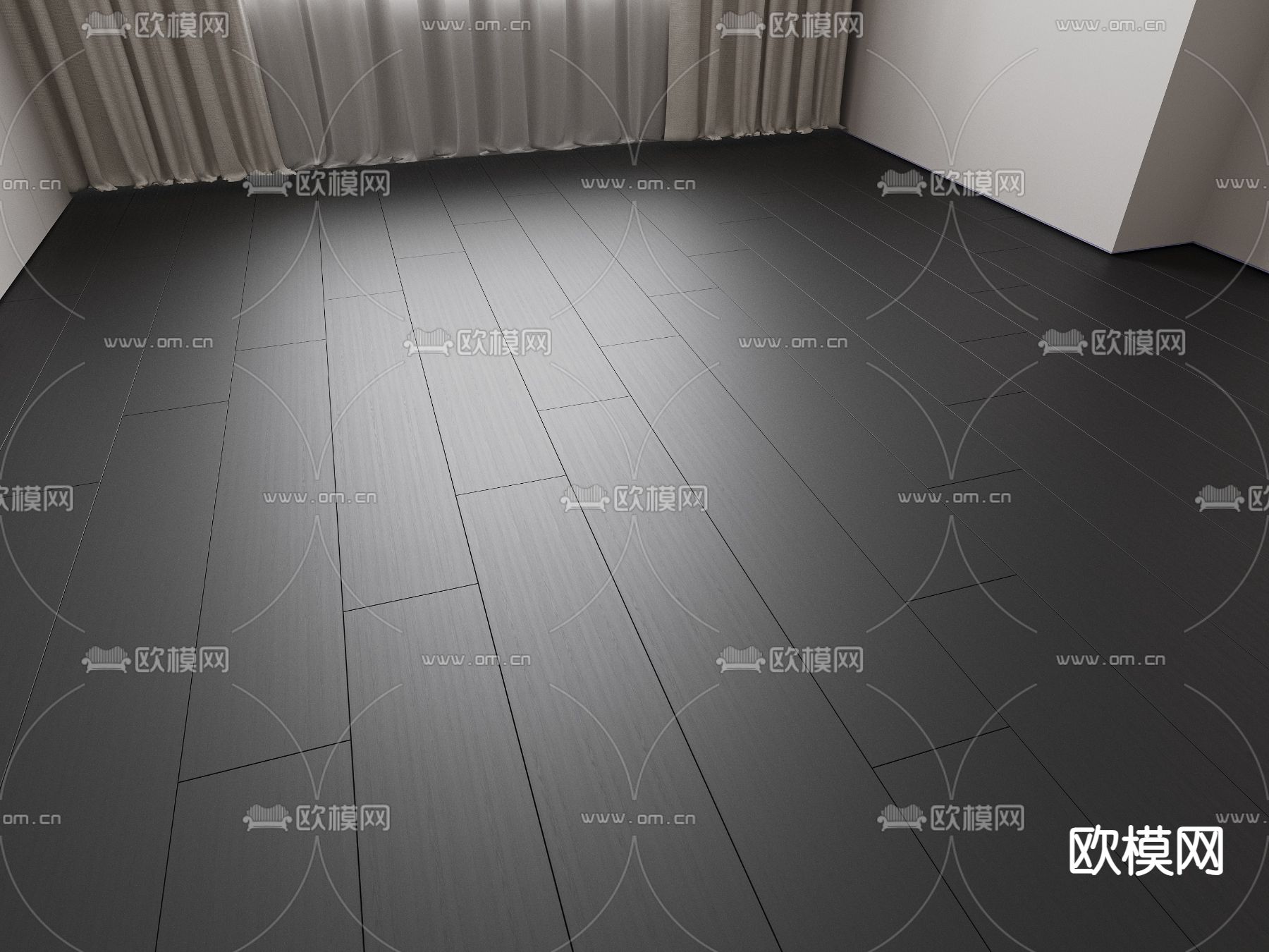 高级灰木地板3d模型下载