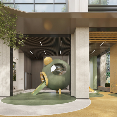  幼儿园 儿童娱乐区su模型 