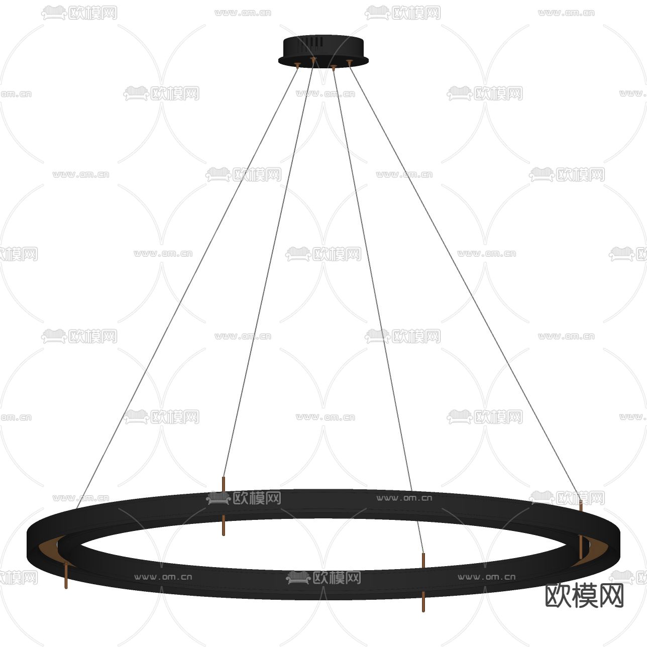现代吊灯su模型下载（渲染图2）