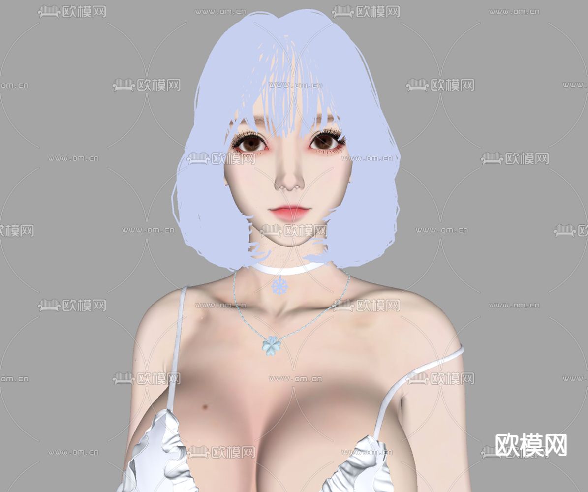 美少女 女孩su模型下载（渲染图2）