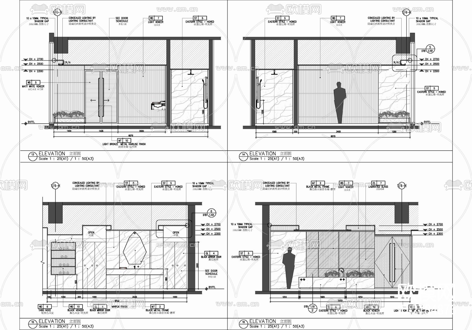 800㎡美容SPA水疗养生会所CAD施工图下载（渲染图5）