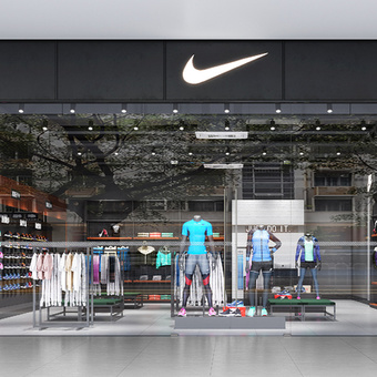 耐克专卖店 服装店3d模型