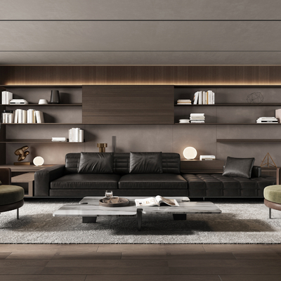  Minotti 客厅su模型 