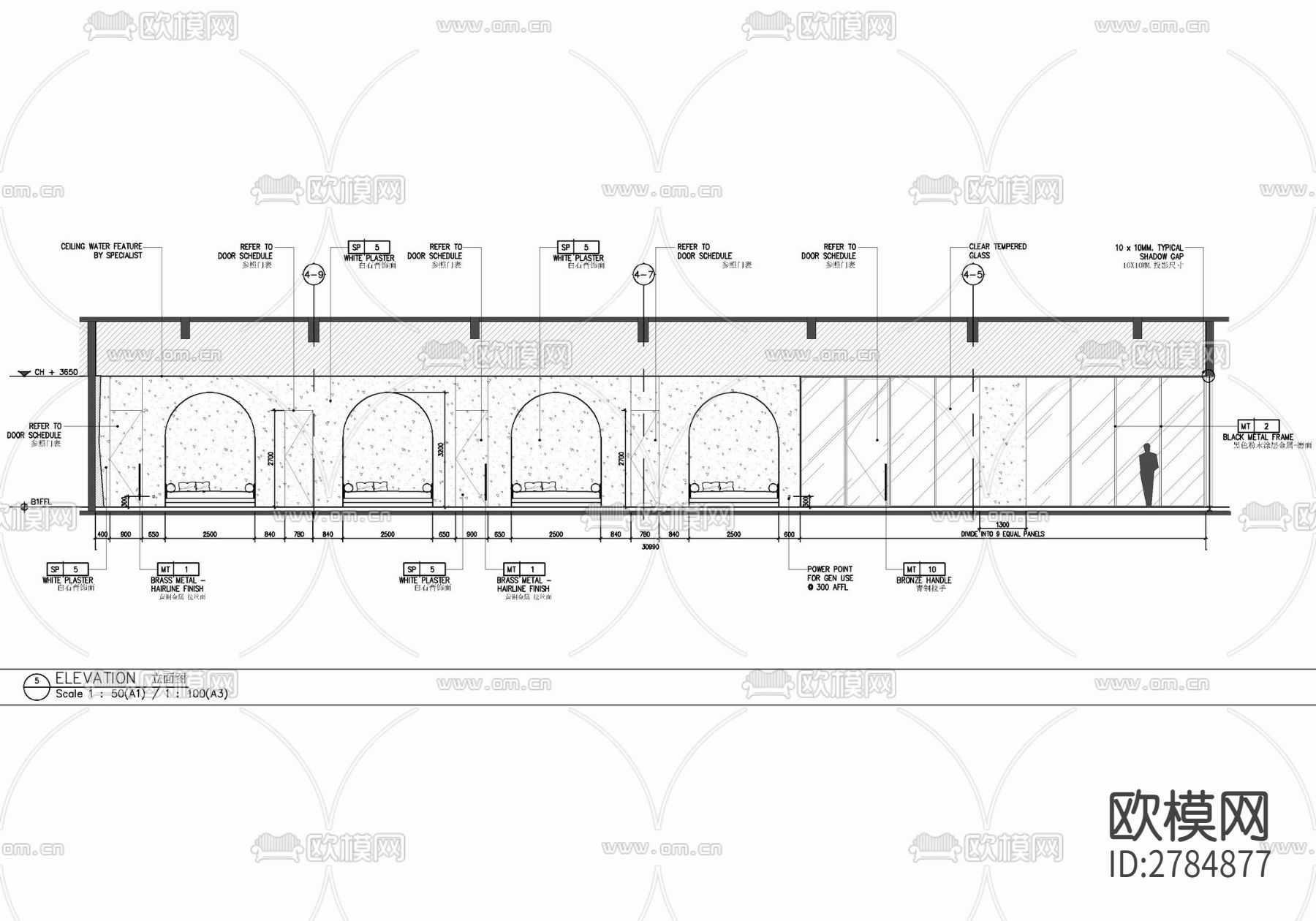 600㎡游泳池室内CAD施工图下载（渲染图6）