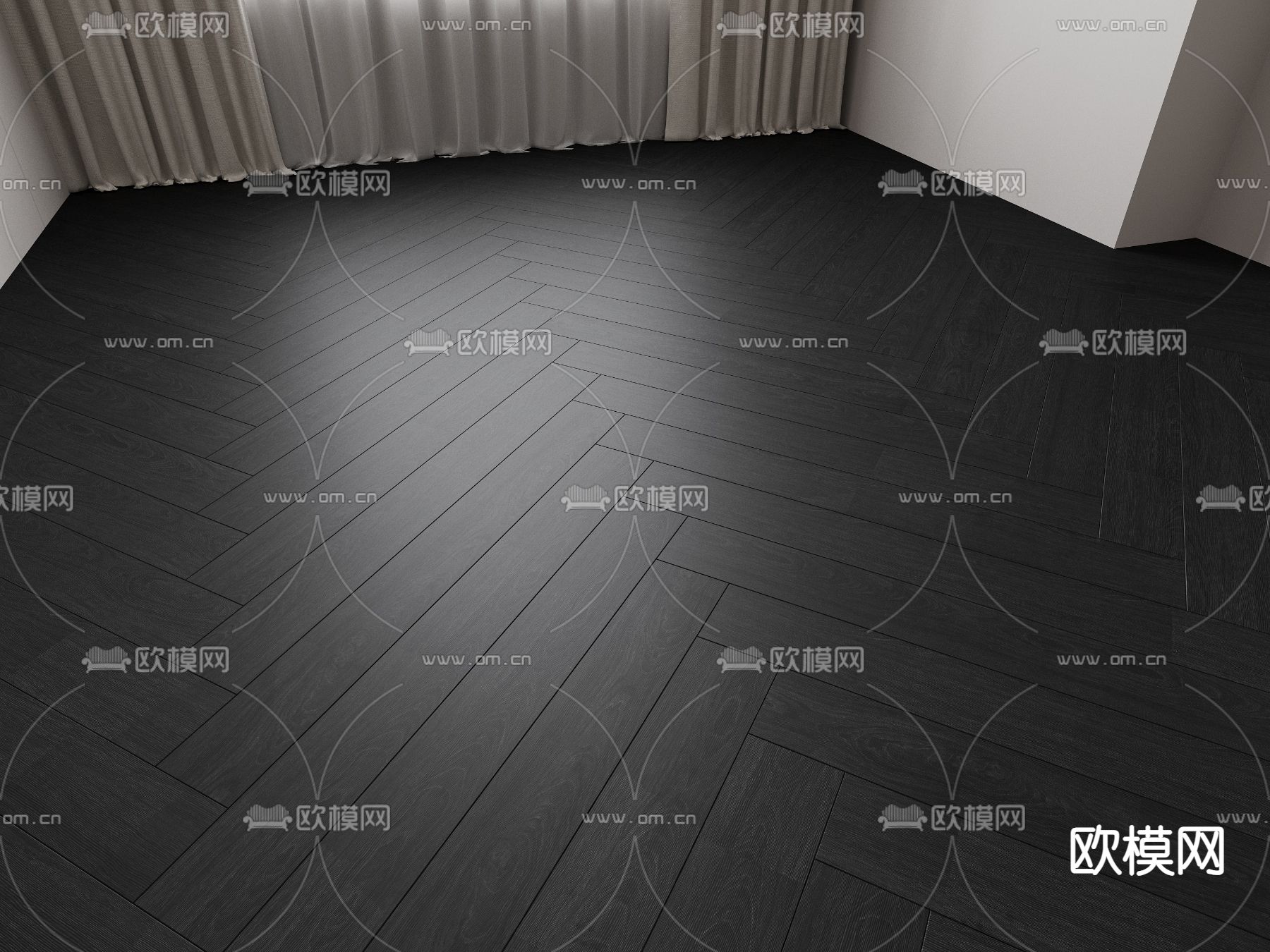 高级灰木地板3d模型下载