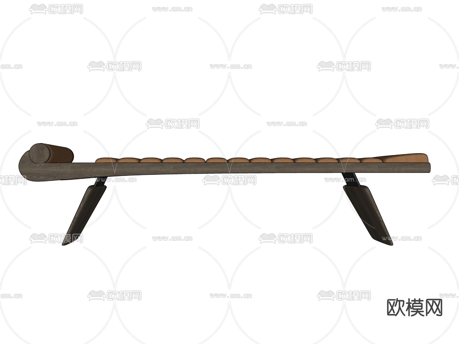 床尾凳 沙发凳 床榻su模型下载（渲染图2）