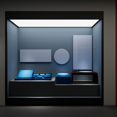  展厅 博物馆su模型 