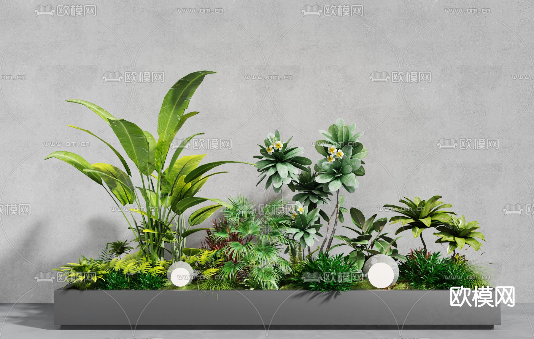 花坛 花箱 花槽 花池3d模型下载