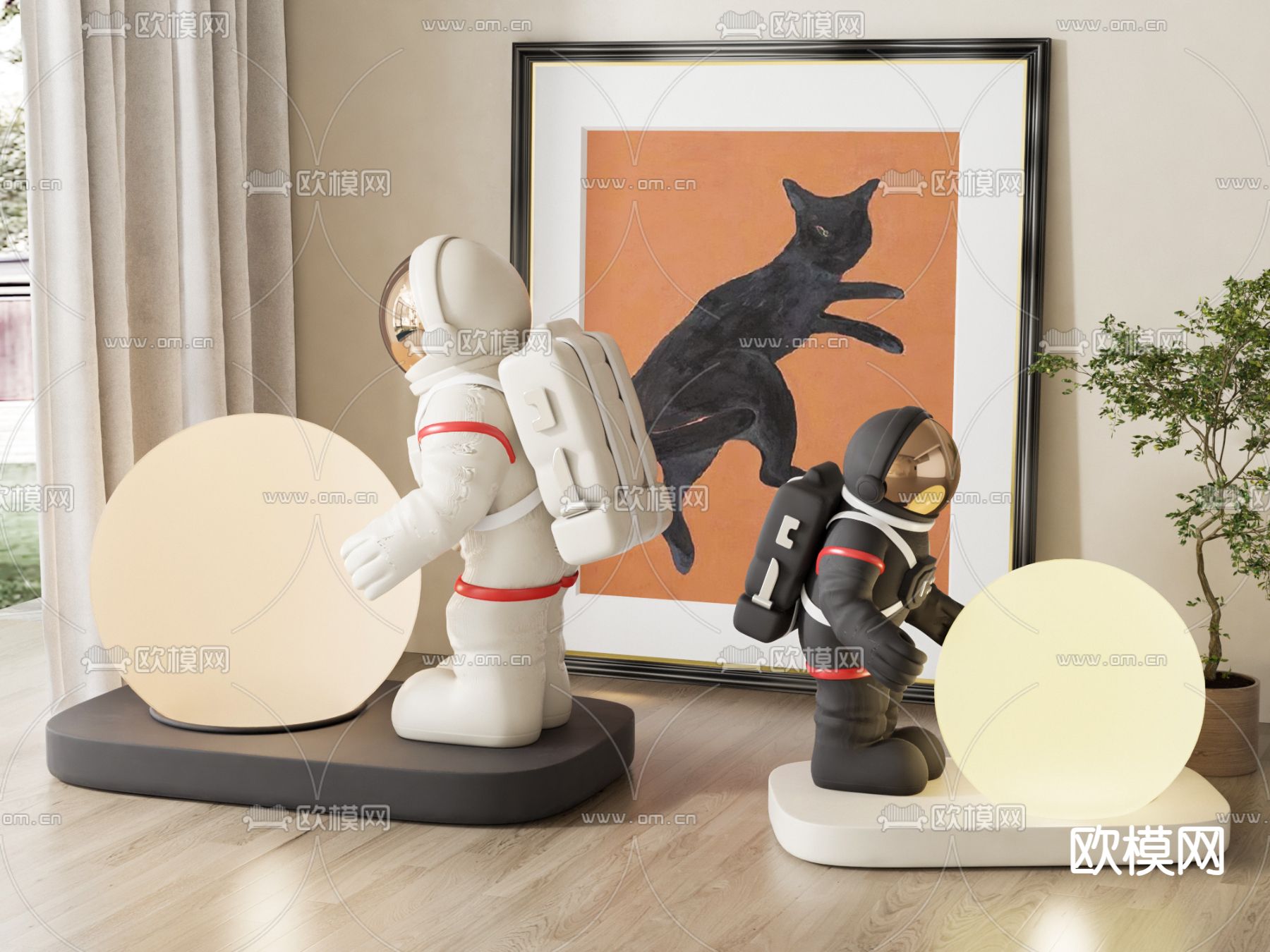 宇航员台灯3d模型下载