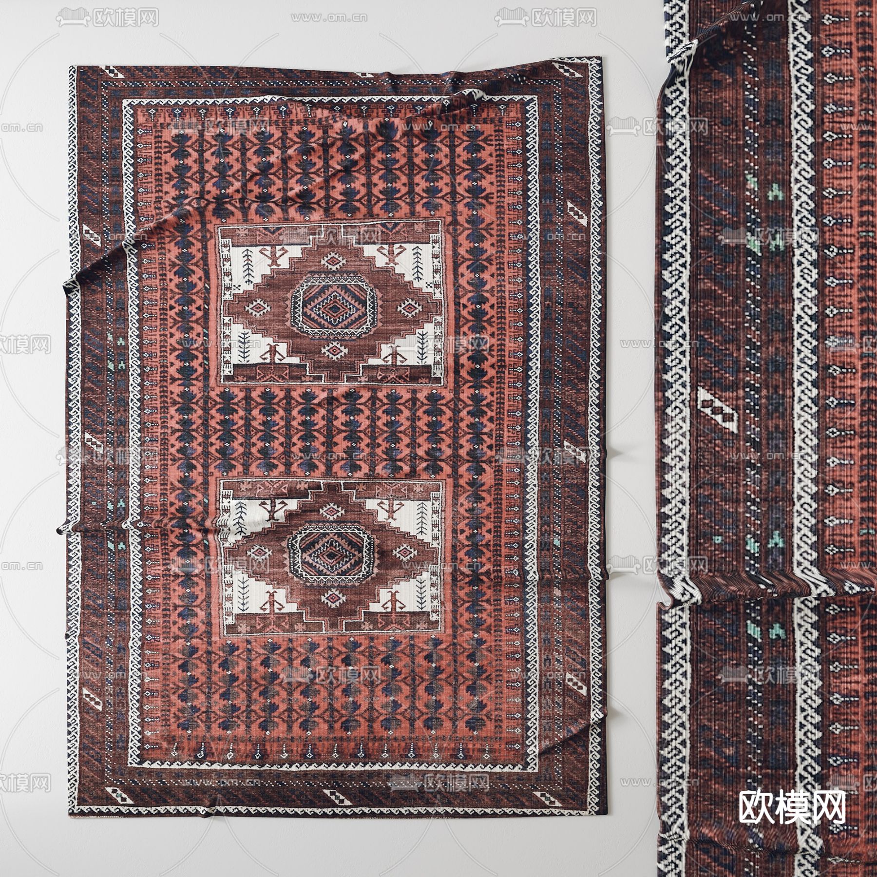 美式地毯su模型下载（渲染图1）