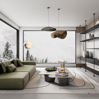  Minotti 客厅su模型 
