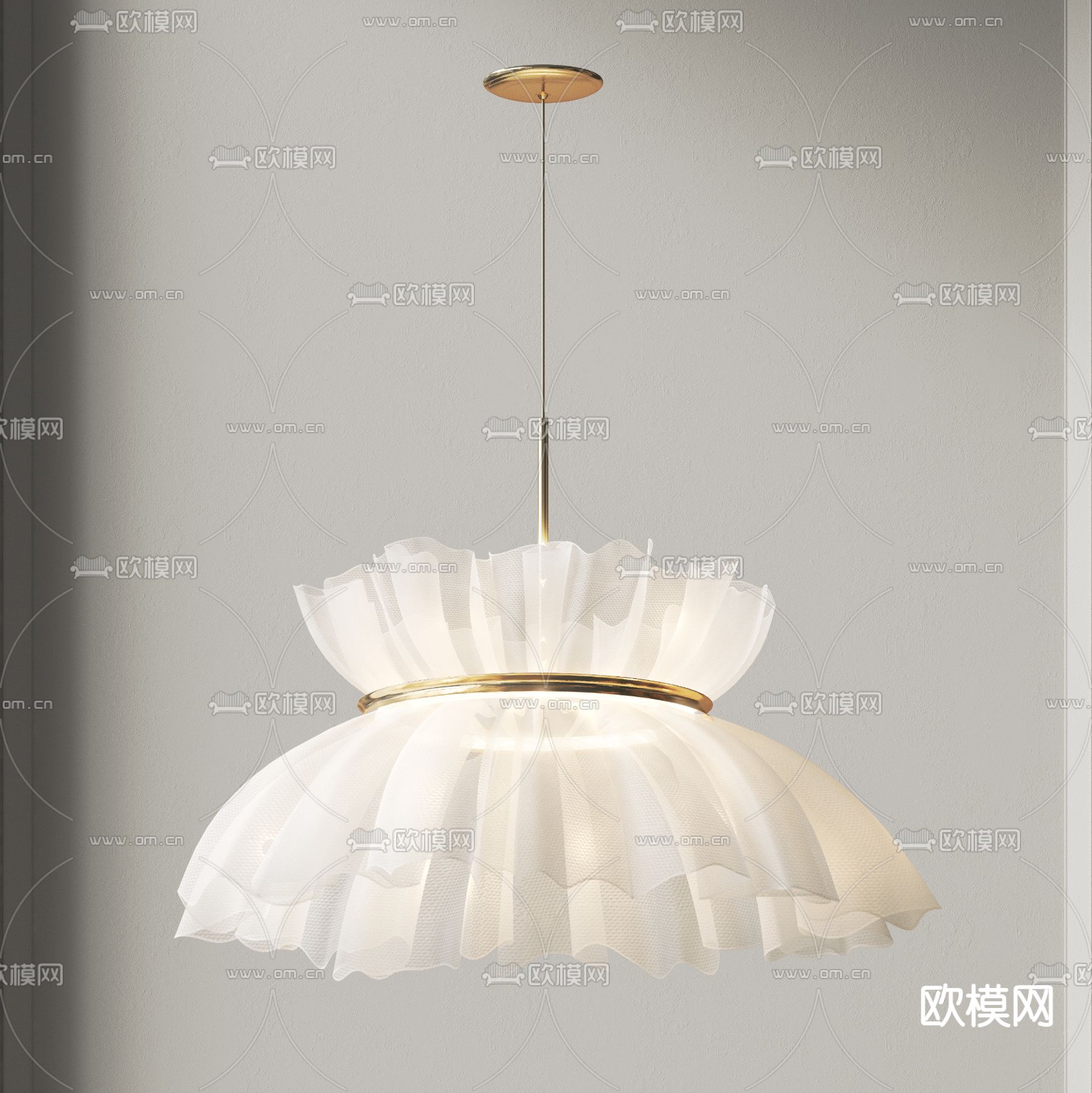 花朵吊灯 艺术吊灯3d模型下载