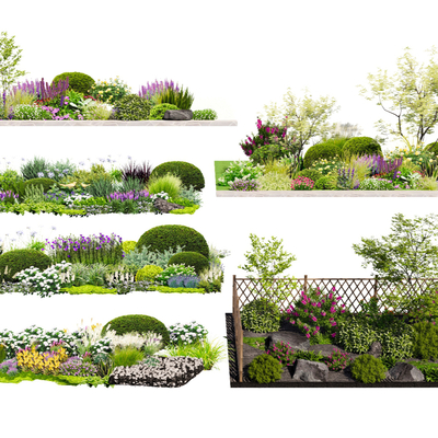  景观灌木  植物堆su模型 