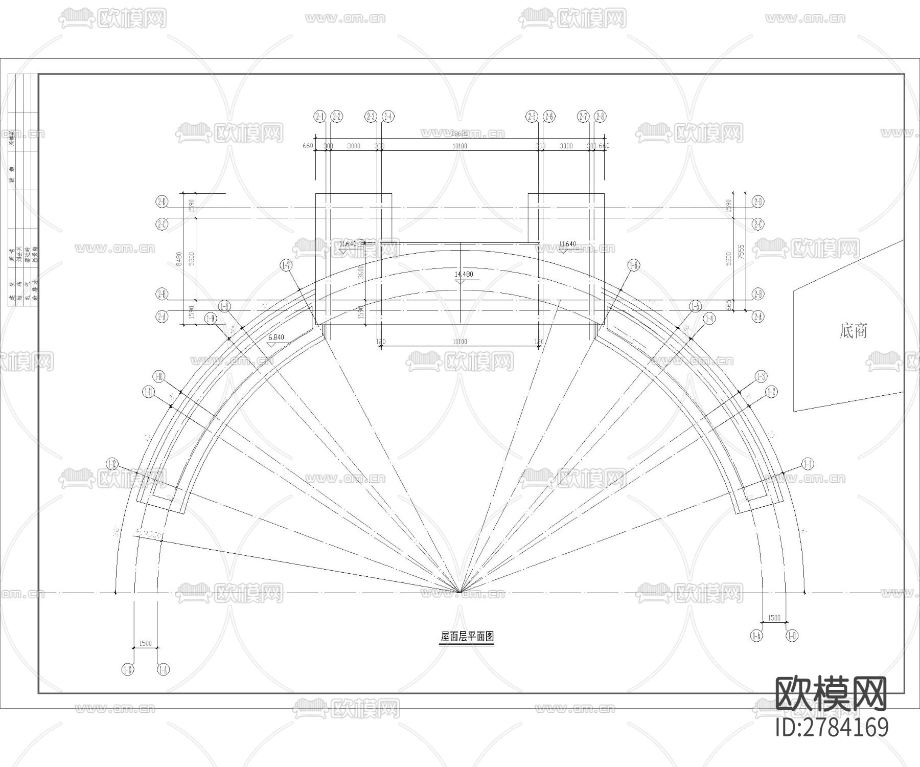 小区入口大门cad施工图下载（渲染图5）