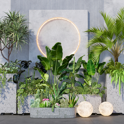  花箱 花池 花坛 花槽su模型 