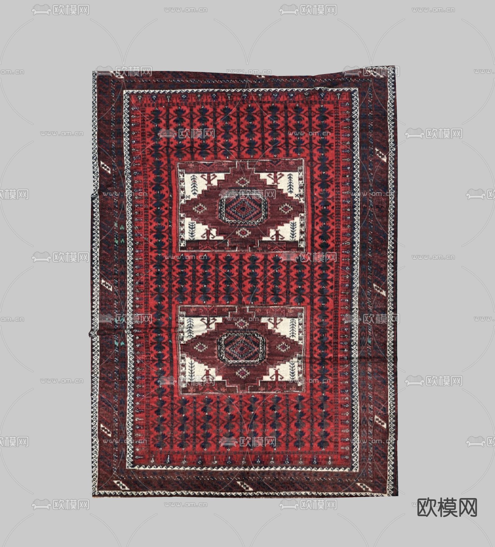 美式地毯su模型下载（渲染图2）