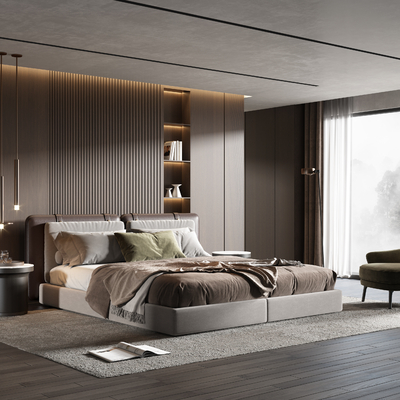  Minotti 卧室su模型 