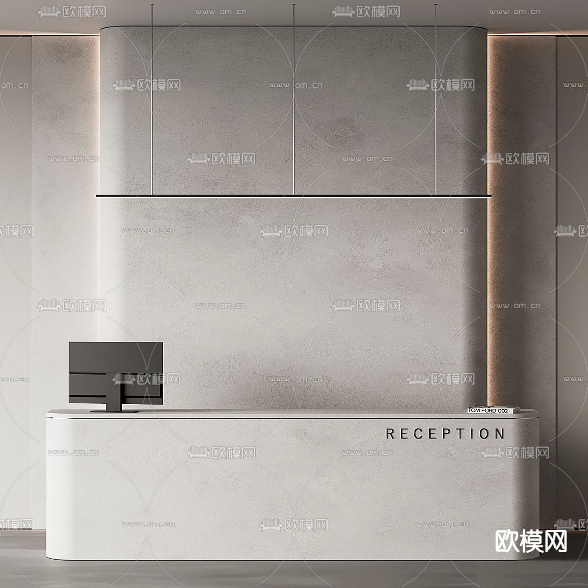 前台 接待台 服务台3d模型下载（渲染图2）