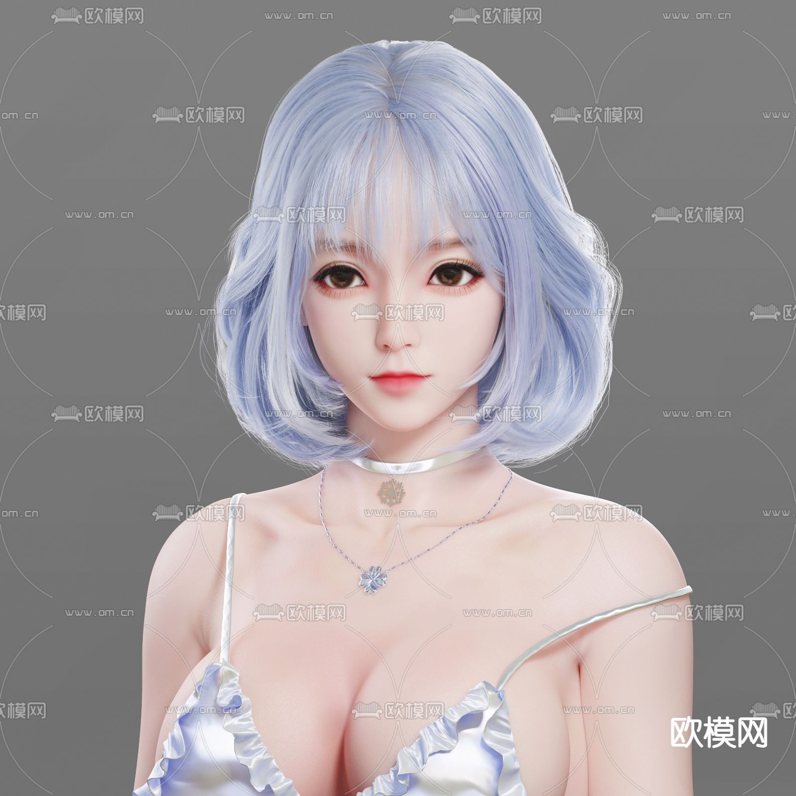 美少女 女孩su模型下载（渲染图1）