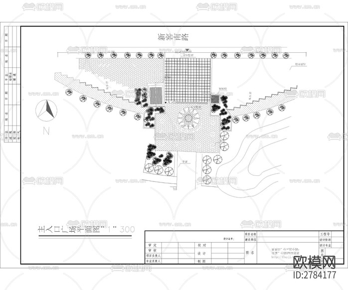 小區(qū)入口大門cad施工圖下載(渲染圖4)
