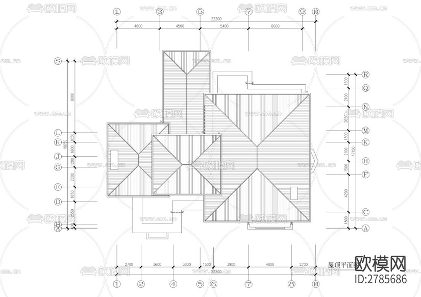 自建二層別墅建筑CAD施工圖下載(渲染圖8)