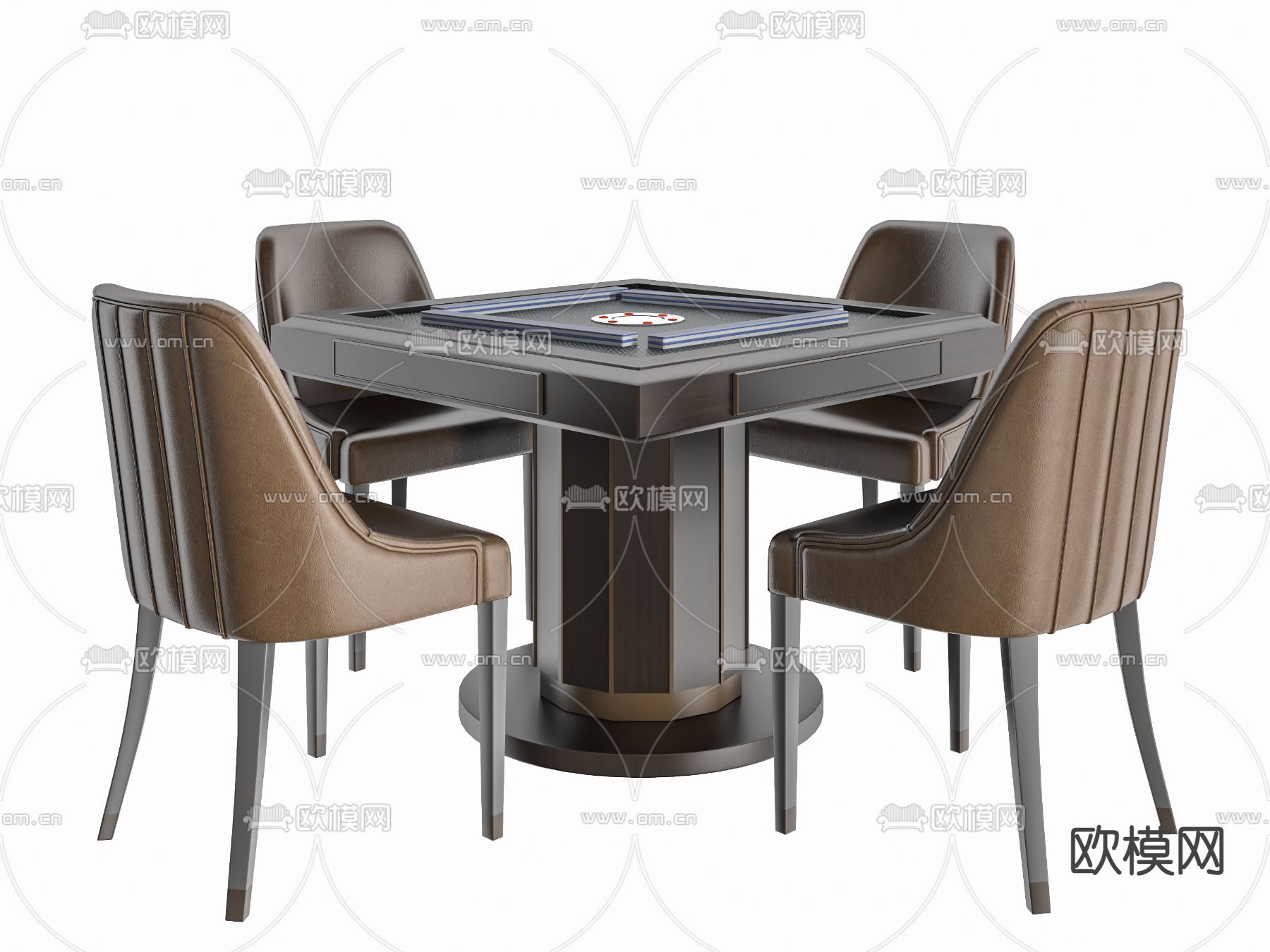 麻将桌su模型下载（渲染图1）