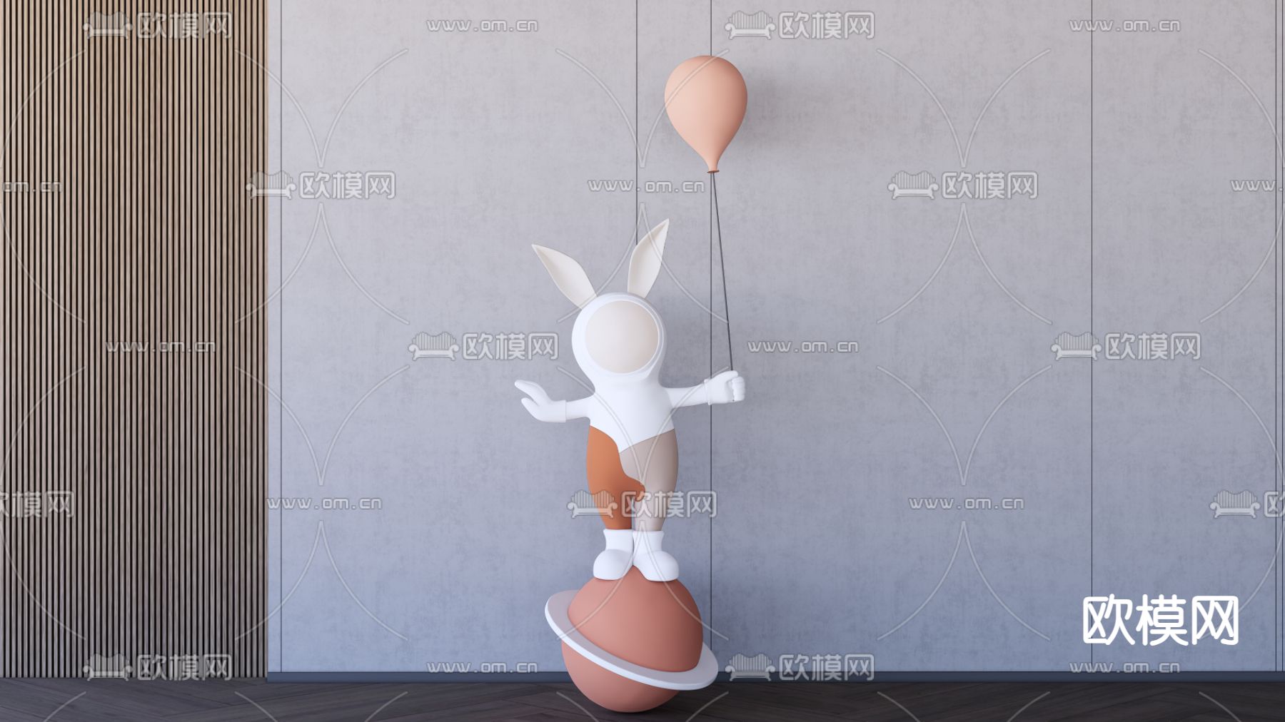 抽象雕塑 潮玩摆件su模型下载（渲染图2）