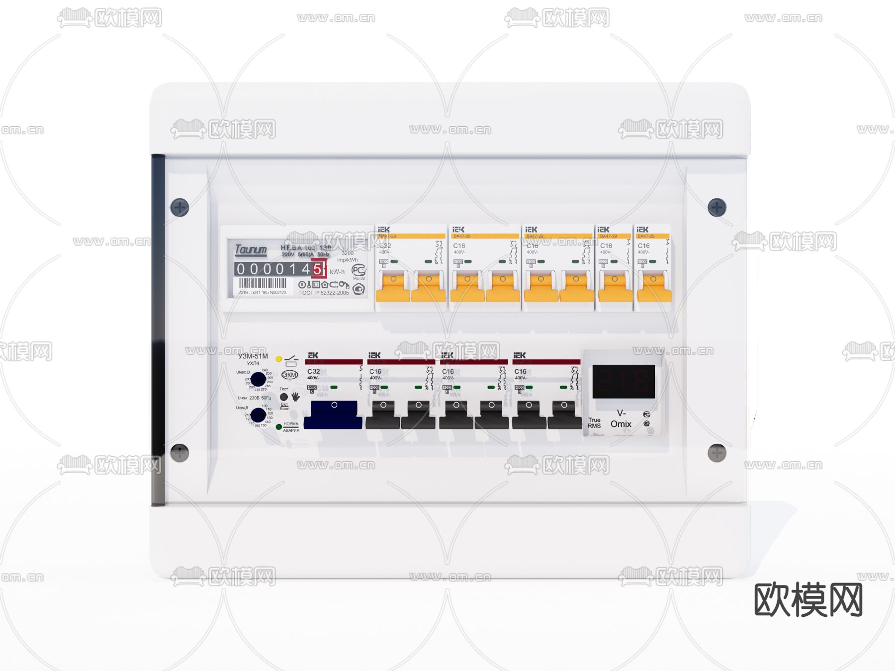 电闸总开关su模型下载（渲染图1）