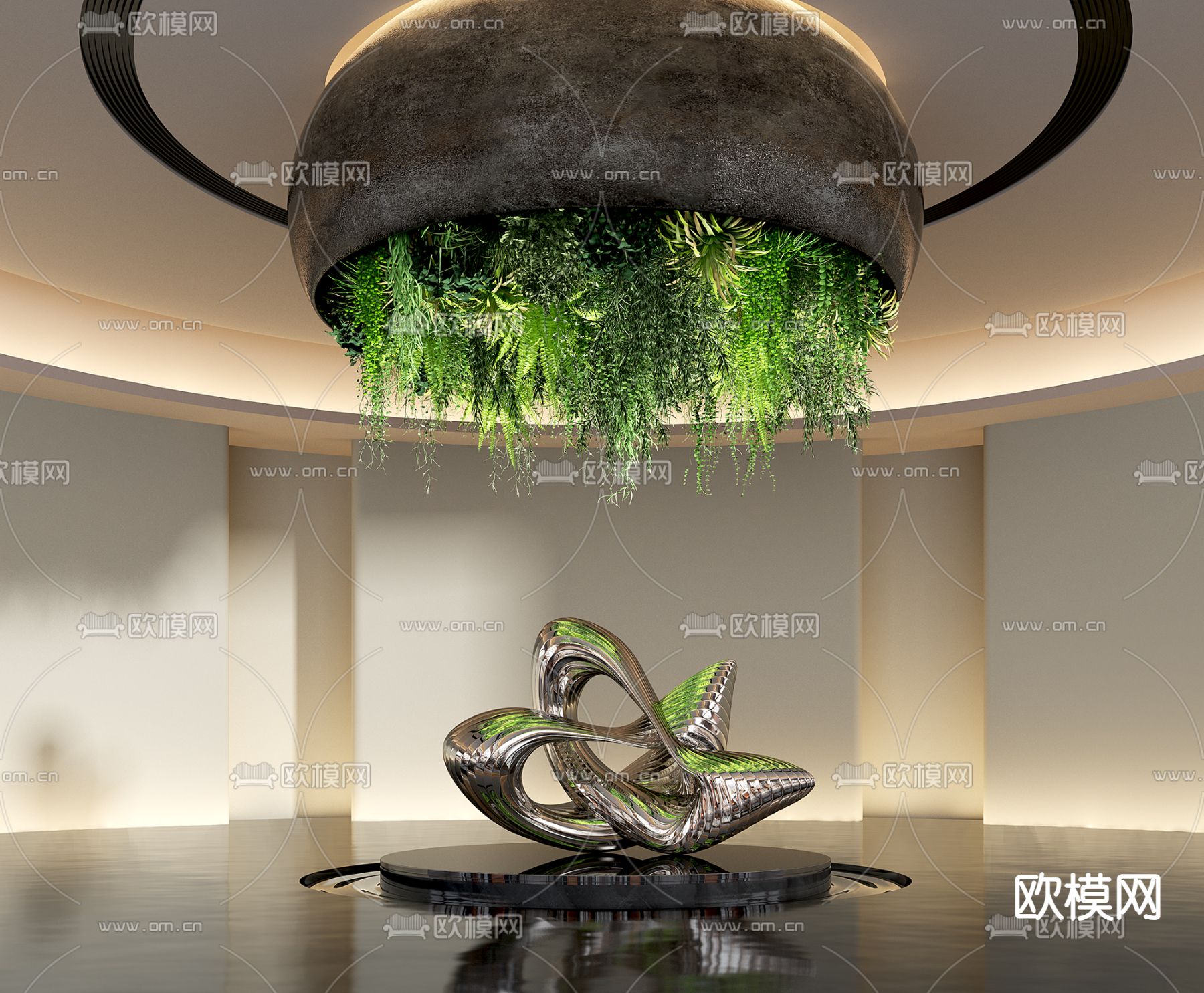 大堂雕塑 艺术摆件3d模型下载