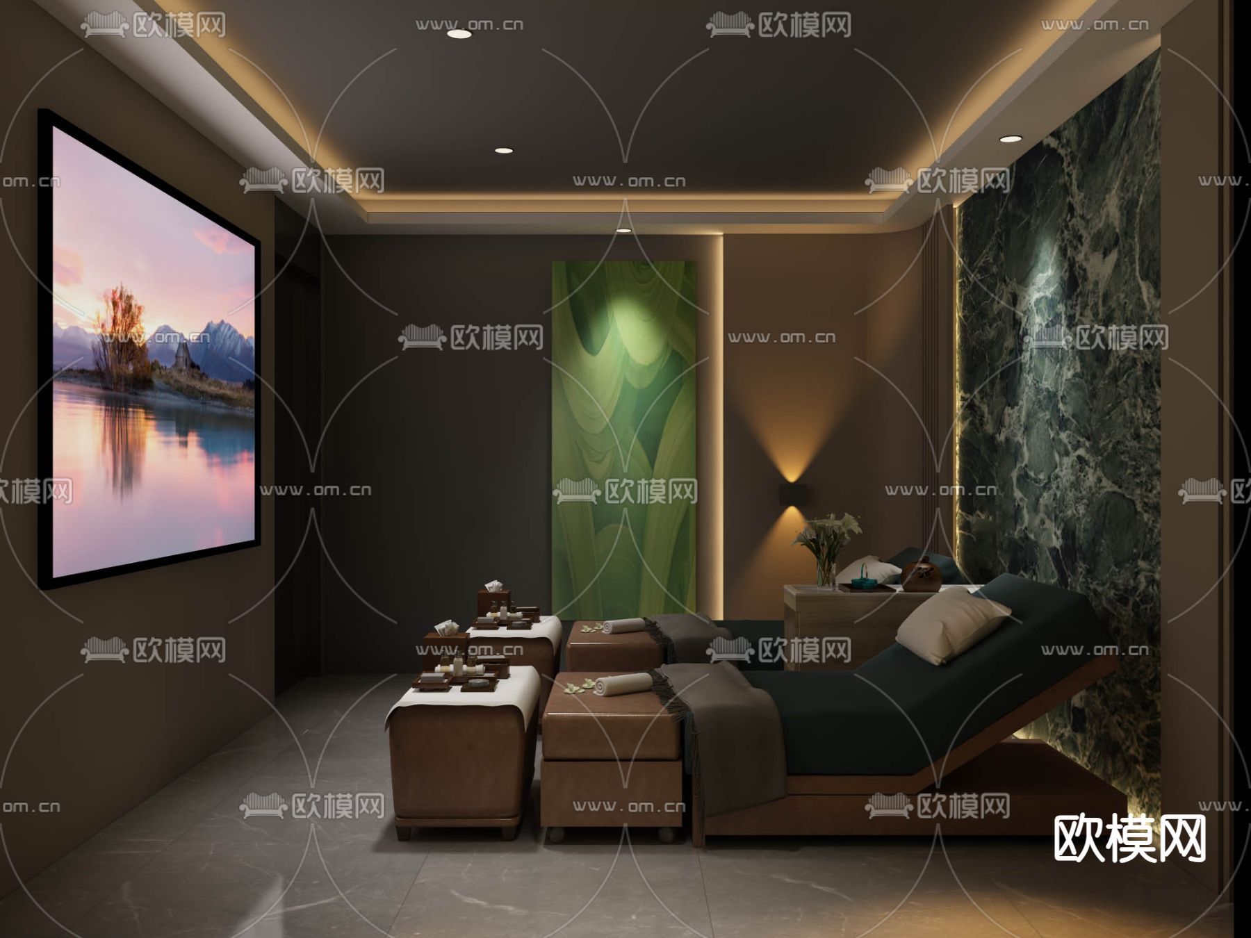 足浴房3d模型下载（渲染图1）