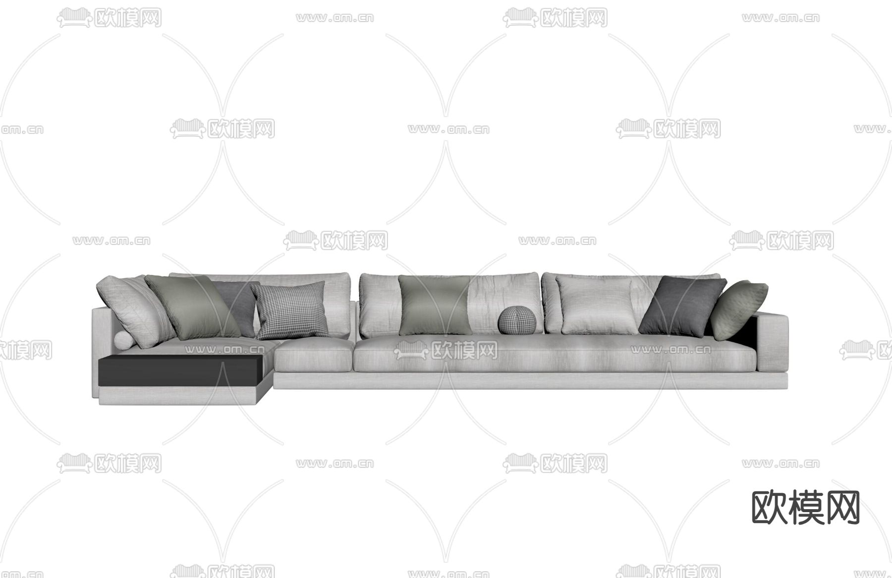 baxter 多人沙发su模型下载（渲染图2）
