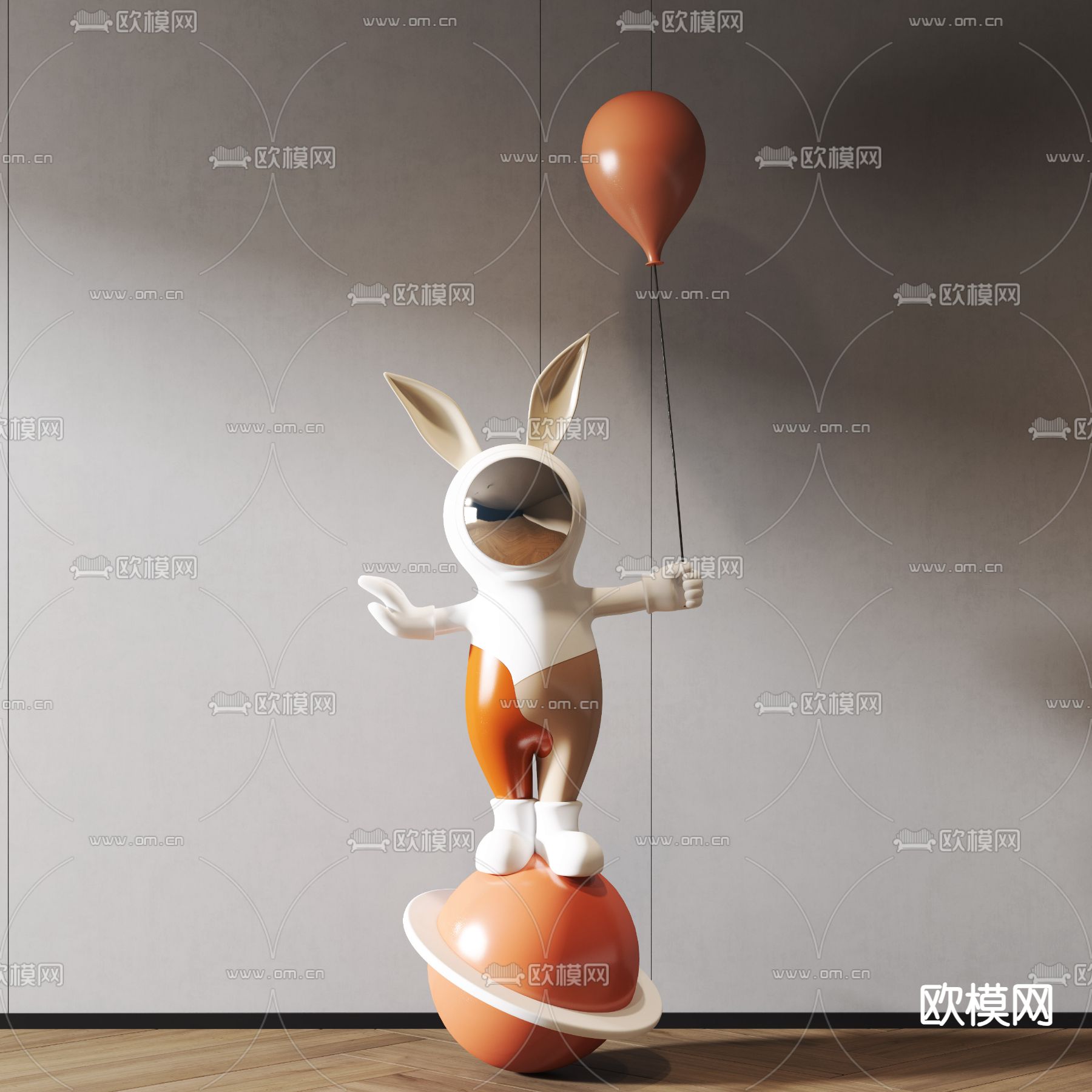 抽象雕塑 潮玩摆件su模型下载（渲染图1）