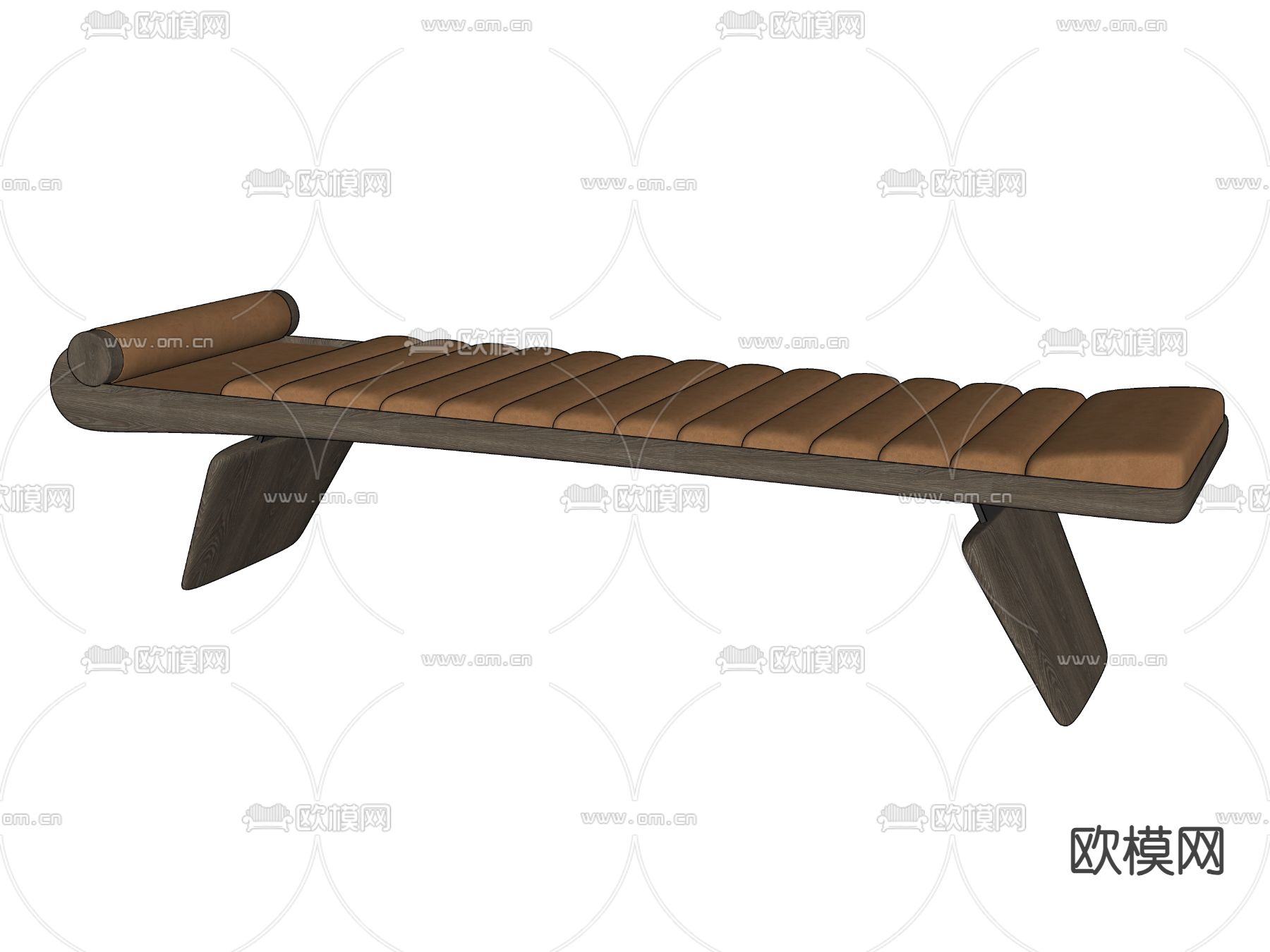 床尾凳 沙发凳 床榻su模型下载（渲染图3）